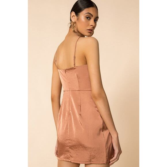 Superdown Gianna Slit Mini Dress Nude - S - Picture 5 of 8
